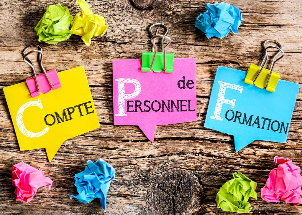 compte personnel de formation sur post it
