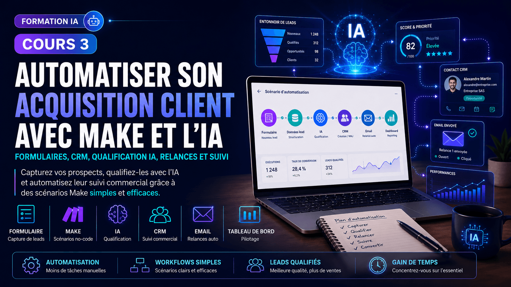 Automatiser son acquisition client avec Make et l’IA
