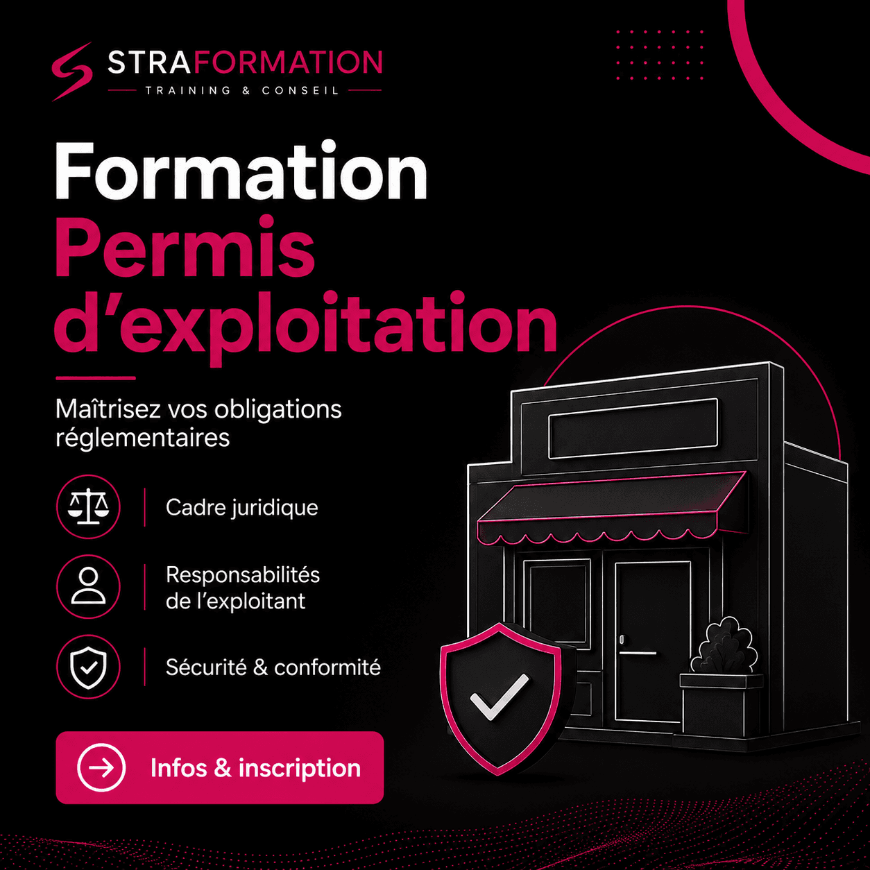 Formation Permis d’exploitation proposée par STRAFORMATION